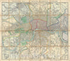 Historic Map : London, England, Stanford, 1861, Vintage Wall Art