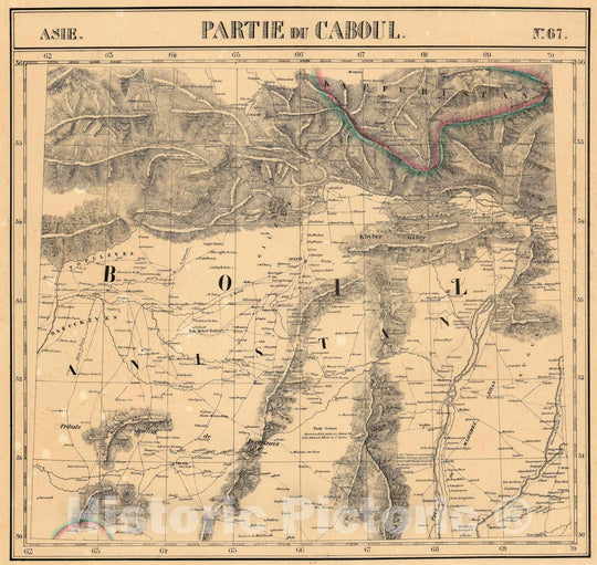 Historic Map : Afghanistan and The Hindu Kush, Vandermaelen, 1827, Vintage Wall Art