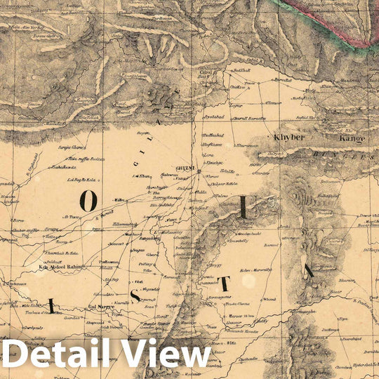 Historic Map : Afghanistan and The Hindu Kush, Vandermaelen, 1827, Vintage Wall Art