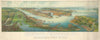 Historic Map : Bird's Eye View New York City, Wellge, 1911, Vintage Wall Art