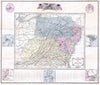 Historic Map : The Seat of The Civil War " Pennsylvania, Virginia, Maryland, North Carolina, Appleton's, 1861, Vintage Wall Art