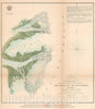 Historic Map : Nautical Chart The Mississippi River Delta, Louisiana, U.S. Coast Survey, 1851, Vintage Wall Art