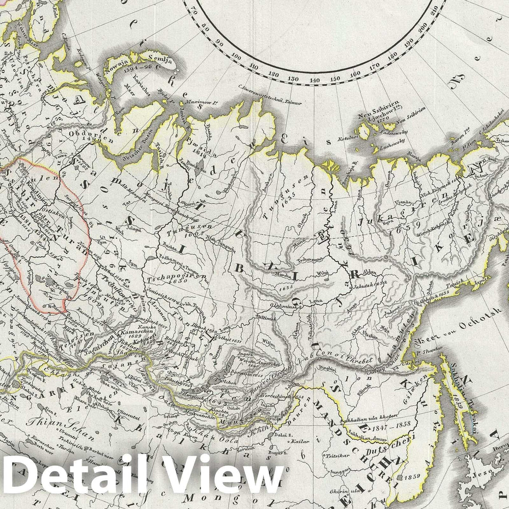 Historic Map : The Russian Empire, Spruner, 1854, Vintage Wall Art