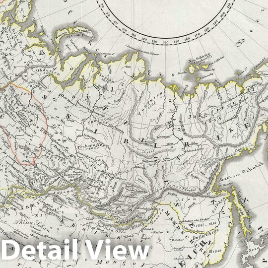 Historic Map : The Russian Empire, Spruner, 1854, Vintage Wall Art