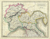 Historic Map : Northern Italy and Switzerland, Butler, 1822, Vintage Wall Art