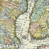 Historic Map : Sweden and Finland, Bowen, 1747, Vintage Wall Art