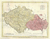 Historic Map : Bohemia "Czech Republic" and Moravia, Wilkinson, 1793, Vintage Wall Art