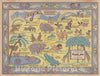 Historic Map : Pictorial Map of Noah's Ark, Linscott Clarke, 1930, Vintage Wall Art