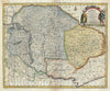 Historic Map : Hungary and Transylvania "Romania", Bowen, 1747, Vintage Wall Art