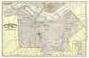 Historic Map : Plan of Louisville, Kentucky, Rand McNally, 1892, Vintage Wall Art
