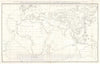 Historic Map : Nautical Map Showing The Tracks of The Macartney Embassy to China, Barrow, 1796, Vintage Wall Art