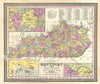 Historic Map : Kentucky, Mitchell, 1854, Vintage Wall Art