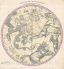 Historic Map : The Stars &amp; Constellations of The Northern Hemisphere, Burritt - Huntington, 1856, Vintage Wall Art