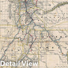 Historic Map : Railroad and Shipping Guide Map of Utah, Cram, 1902, Vintage Wall Art