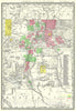Historic Map : New Mexico, Rand McNally, 1888, Vintage Wall Art