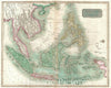 Historic Map : Southeast Asia "Singapore, Thailand, Malay", Thomson, 1814, Vintage Wall Art