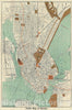 Historic Map : Plan of Boston, Massachusetts, Hobbs, 1901, Vintage Wall Art