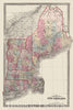 Historic Map : New England "Vermont, New Hampshire, Maine, Massachusetts, Connecticut, Rhode Isla, Lloyd, 1862, Vintage Wall Art