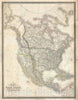 Historic Map : North America w/Republic of Texas, Wyld, 1846, Vintage Wall Art