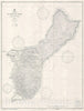 Historic Map : World War II "WWII" U.S. Navy Map of Guam, 1945, Vintage Wall Art