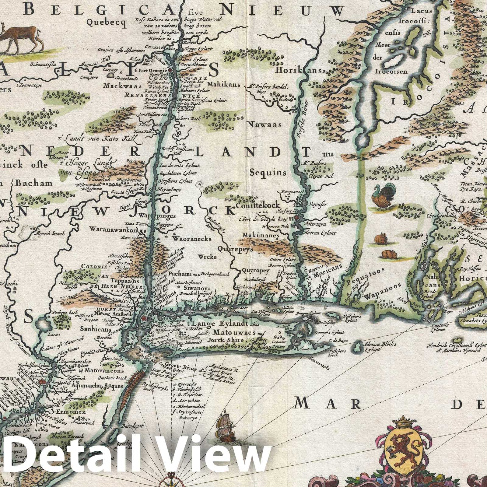 Historic Map : New York, Virginia, and New England 