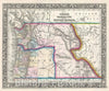 Historic Map : Washington, Oregon, Idaho, and Montana, Mitchell, 1861, Vintage Wall Art