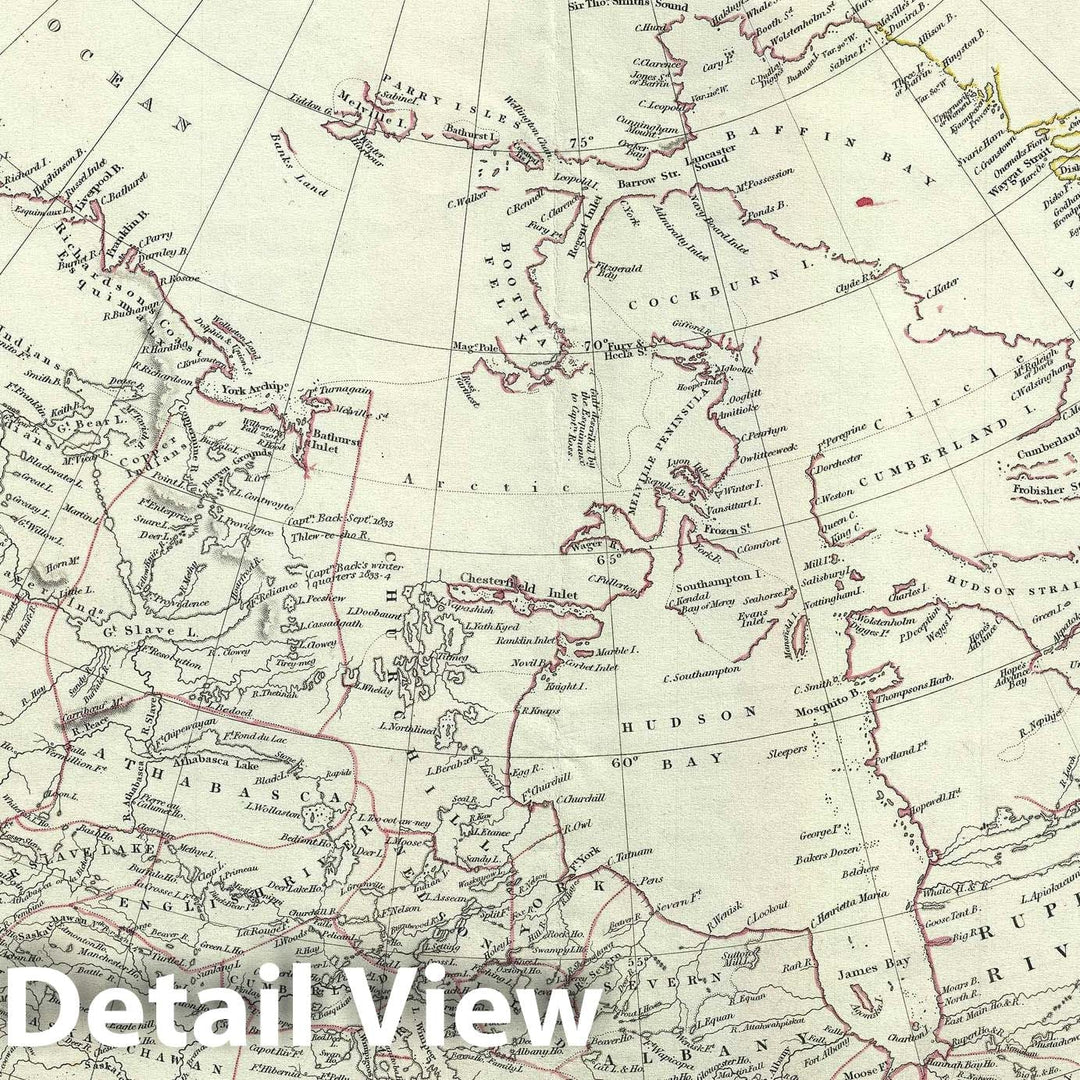 Historic Map : British North America or Canada, S.D.U.K, 1834, Vintage Wall Art
