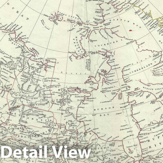 Historic Map : British North America or Canada, S.D.U.K, 1834, Vintage Wall Art