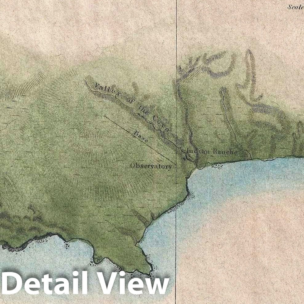 Historic Map : Nautical Chart Point Conception, Santa Barbara, California, U.S.C.S., 1851, Vintage Wall Art