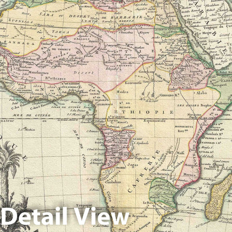 Historic Map : Africa, Janvier, 1762 v1, Vintage Wall Art