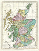Historic Map : Scotland, Wilkinson, 1793, Vintage Wall Art