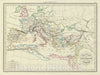 Historic Map : The Roman Empire under Constantine, Malte-Brun, 1837, Vintage Wall Art