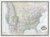 Historic Map : The United States, Garnier, 1860, Vintage Wall Art