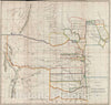 Historic Map : The Indian Lands in Okalahoma, Kansas, and Nebraska, Hood, 1834, Vintage Wall Art