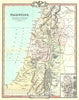 Historic Map : Palestine, Israel or The Holy Land in Antiquity, Cruchley, 1850, Vintage Wall Art