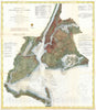 Historic Map : Nautical Chart New York City and Harbor, U.S. Coast Survey, 1866, Vintage Wall Art
