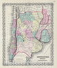Historic Map : Argentina, Chile, Paraguay and Uruguay, Colton, 1856, Vintage Wall Art