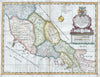 Historic Map : Central Italy in Antiquity, Wells, 1712, Vintage Wall Art