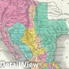 Historic Map : Mexico, Upper California and Texas, Finley, 1828, Vintage Wall Art