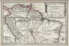 Historic Map : Northern South America "Brazil, Peru, Columbia, Venezuela", De Fer, 1702, Vintage Wall Art