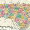 Historic Map : North Carolina, Finley, 1828, Vintage Wall Art