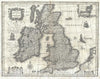 Historic Map : The British Isles "England, Scotland, Ireland", Blaeu, 1631, Vintage Wall Art