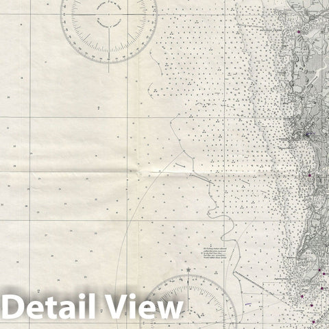 Historic Map : Nautical Chart Bombay Harbor, India, WWII, World War II, 1945, Vintage Wall Art