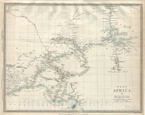 Historic Map : Western Africa, The Gulf of Guinea and Benin, S.D.U.K., 1839, Vintage Wall Art