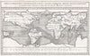 Historic Map : Kircher Map of The World (Earliest Map of World to Show Currents), 1665, Vintage Wall Art
