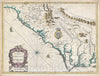 Historic Map : John Speed Map of Carolina, 1676, Vintage Wall Art