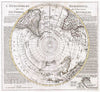Historic Map : Covens and Mortier Map of The Southern Hemisphere (South Pole, Antarctic), 1741, Vintage Wall Art