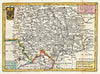 Historic Map : La Feuille Map of Rhineland, Germany, 1747, Vintage Wall Art