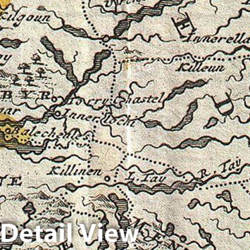 Historic Map : La Feuille Map of Scotland, 1747, Vintage Wall Art