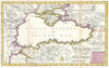 Historic Map : Ratelband Map of The Black Sea, Crimea, and Northern Turkey, 1747, Vintage Wall Art
